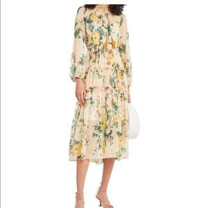Anthro OPT Felicity floral midi dress